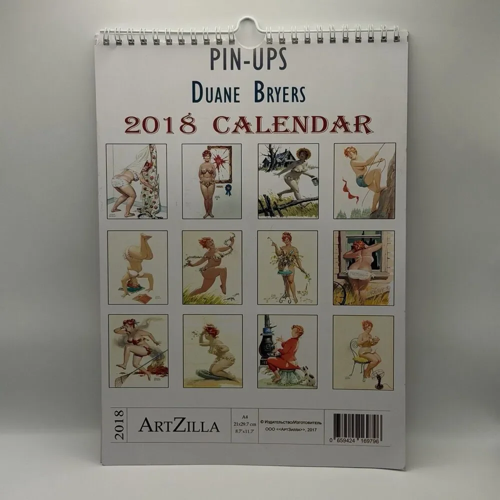 Hilde Pinup Girl Duane Bryers 12 Month 2018 Calendar Vintage Style Plus Size